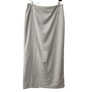 Talbots Womens Maxi Skirt Wool Size 12 Gray Lined Executive Corporate Old Money